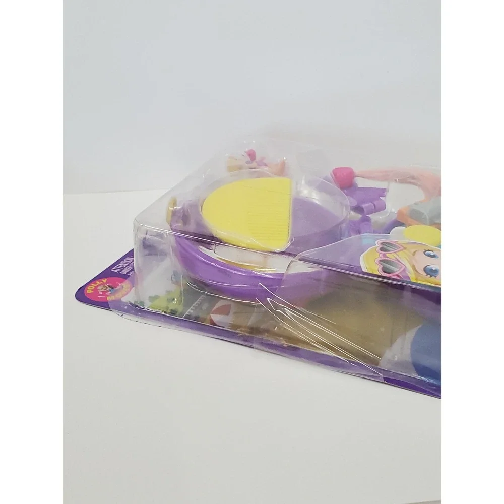 Polly Pocket Clip & Comb Pool Compact Playset Mattel GVM23 Purple Doll Acesories